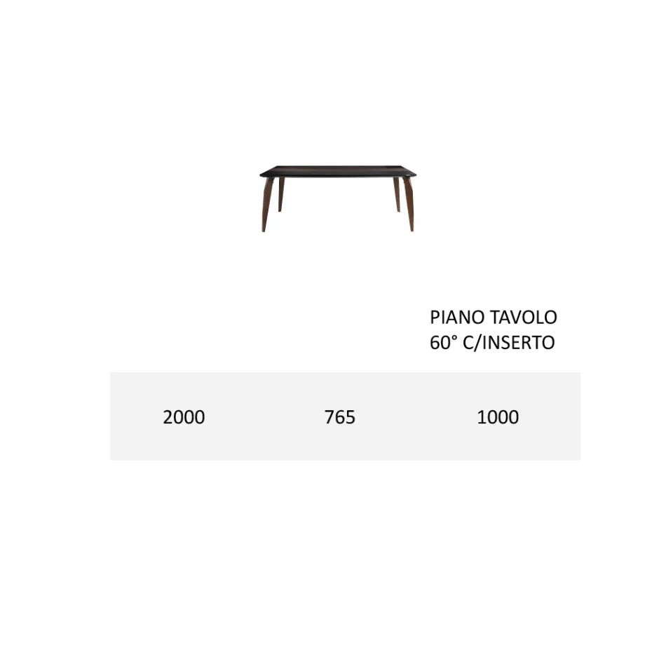 Plateau de table à manger en Mdf avec insert supérieur Made in Italy - Abisso Viadurini