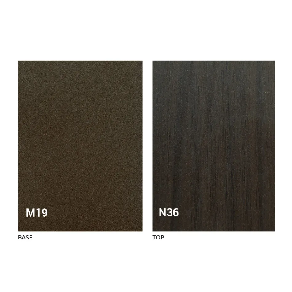 Table à manger pliante moderne en bois et métal fabriquée en Italie - Menelao Viadurini