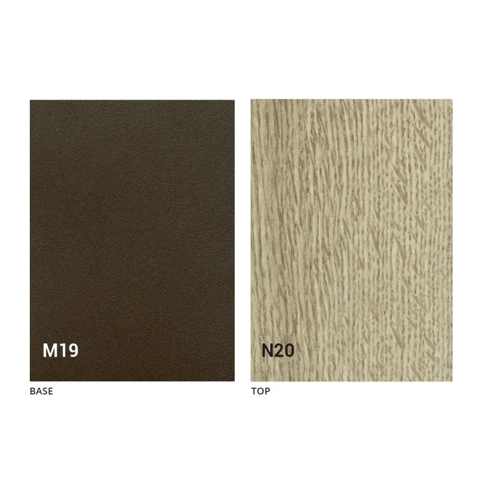 Table à manger pliante moderne en bois et métal fabriquée en Italie - Menelao Viadurini