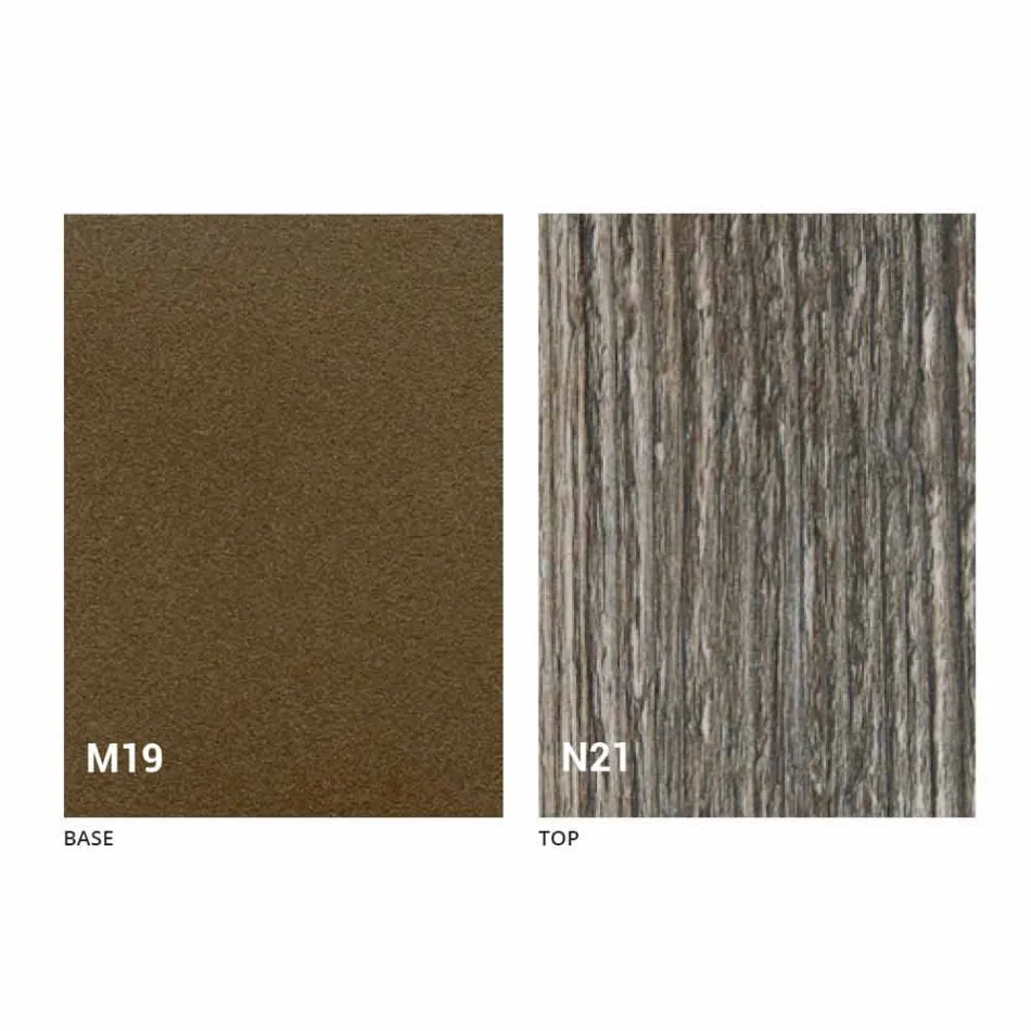 Table à manger pliante moderne en bois et métal fabriquée en Italie - Menelao Viadurini