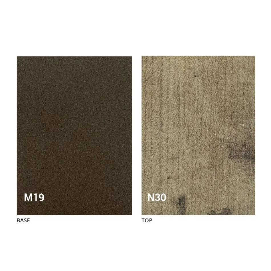 Table à manger pliante moderne en bois et métal fabriquée en Italie - Menelao Viadurini