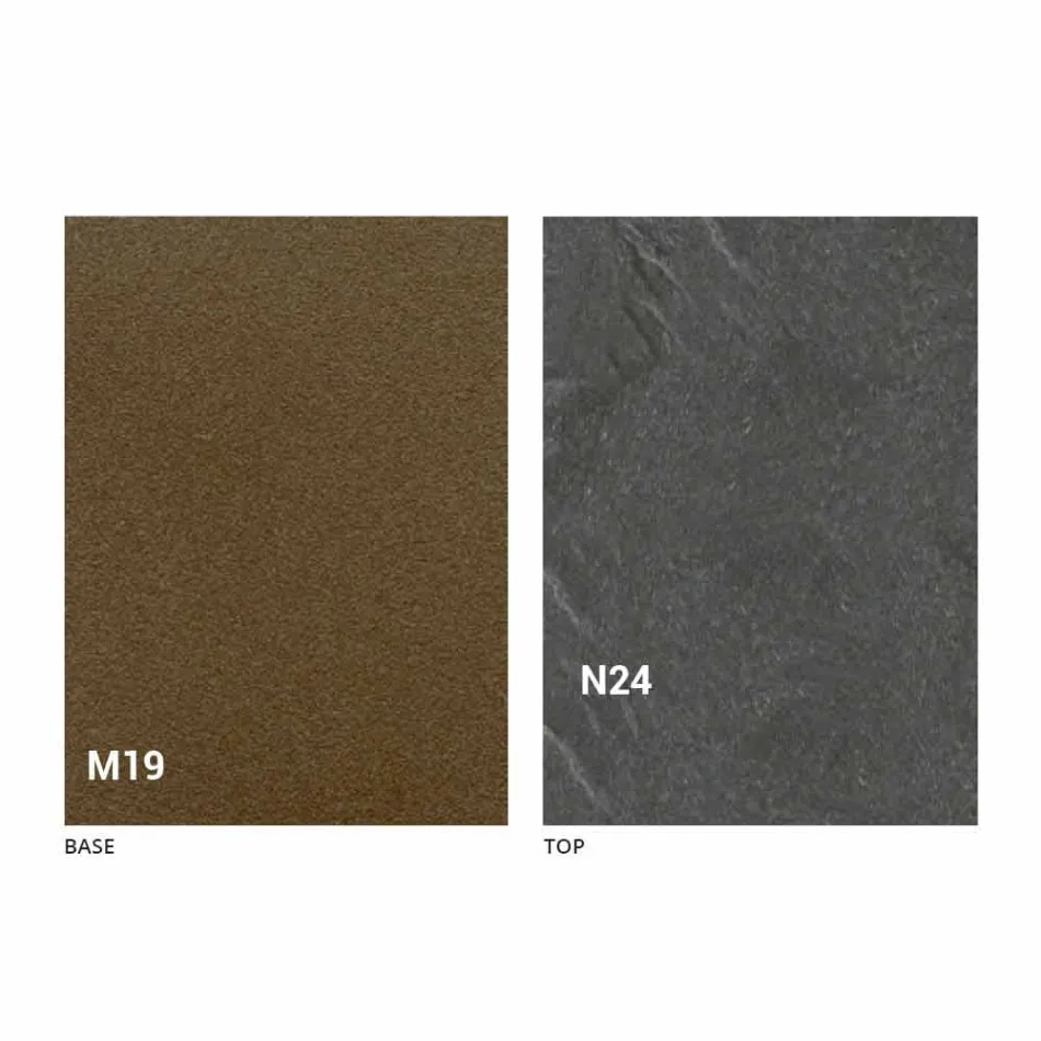 Table à manger pliante moderne en bois et métal fabriquée en Italie - Menelao Viadurini