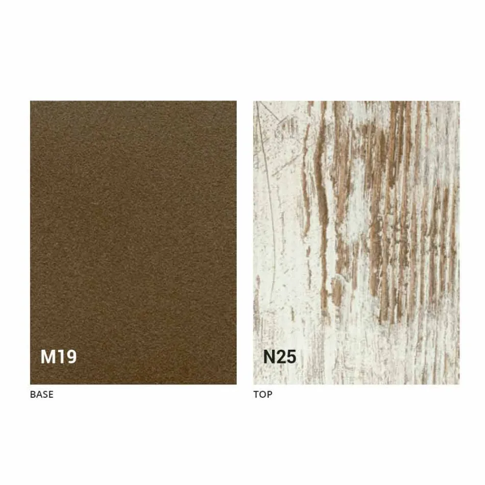 Table à manger pliante moderne en bois et métal fabriquée en Italie - Menelao Viadurini