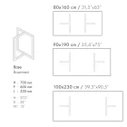 Table à manger rectangulaire en grès cérame Made in Italy - Emilio Viadurini