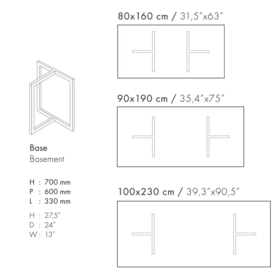 Table à manger rectangulaire en grès cérame Made in Italy - Emilio Viadurini
