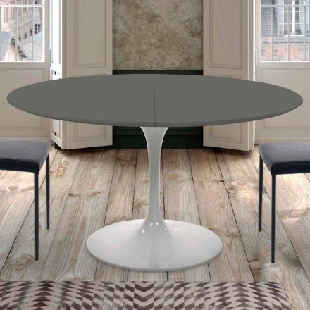 Table à manger ronde extensible jusqu'à 170 cm Made in Italy - Dollars Viadurini