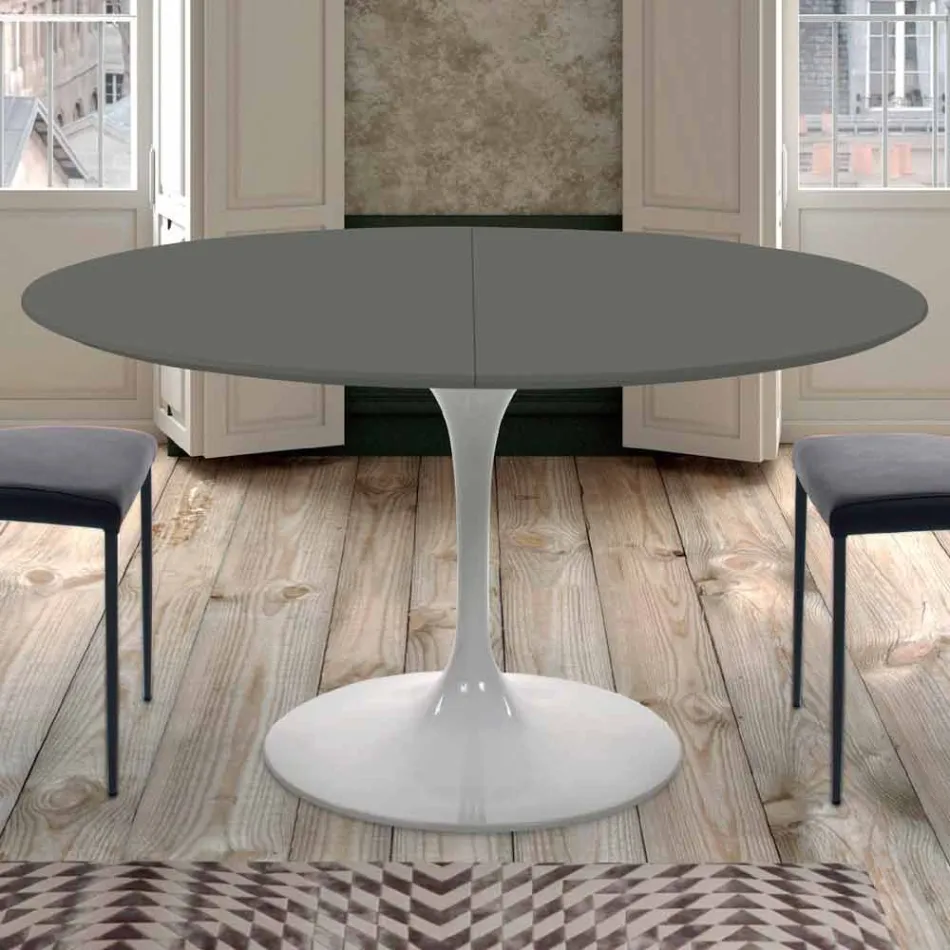 Table à manger ronde extensible jusqu'à 170 cm Made in Italy - Dollars Viadurini