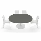 Table à manger ronde extensible jusqu'à 170 cm Made in Italy - Dollars Viadurini