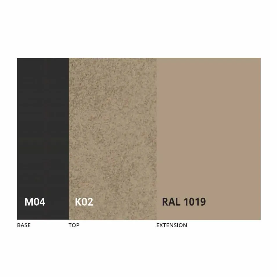 Table à manger ronde extensible en céramique Laminam Made in Italy - Lupetto Viadurini