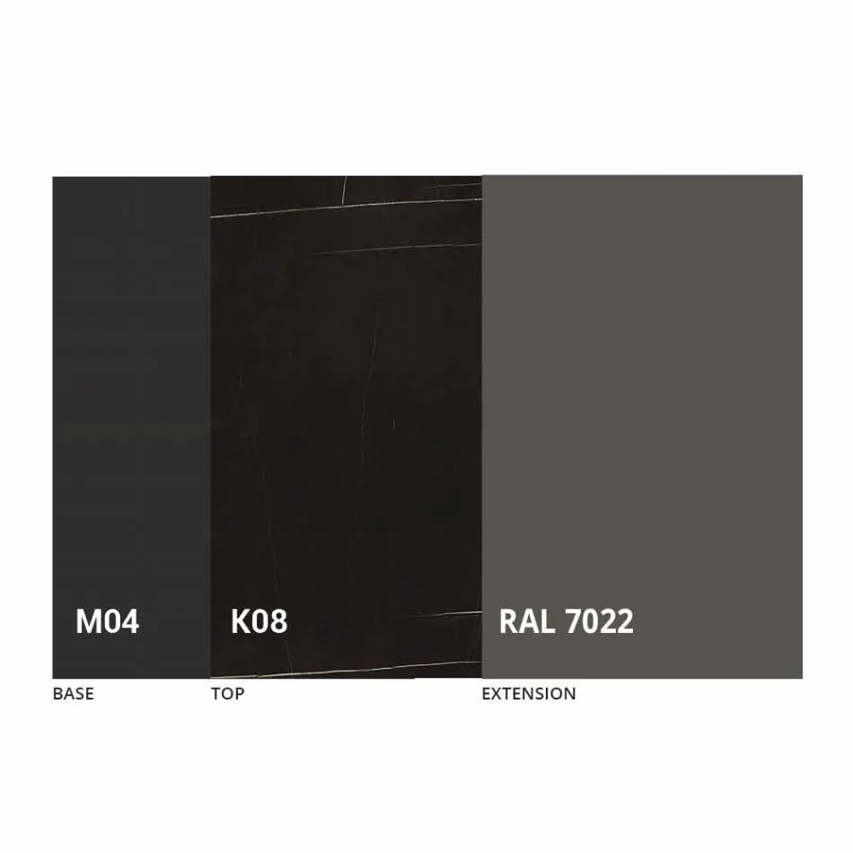 Table à manger ronde extensible en céramique Laminam Made in Italy - Lupetto Viadurini