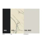 Table à manger ronde extensible en céramique Laminam Made in Italy - Lupetto Viadurini