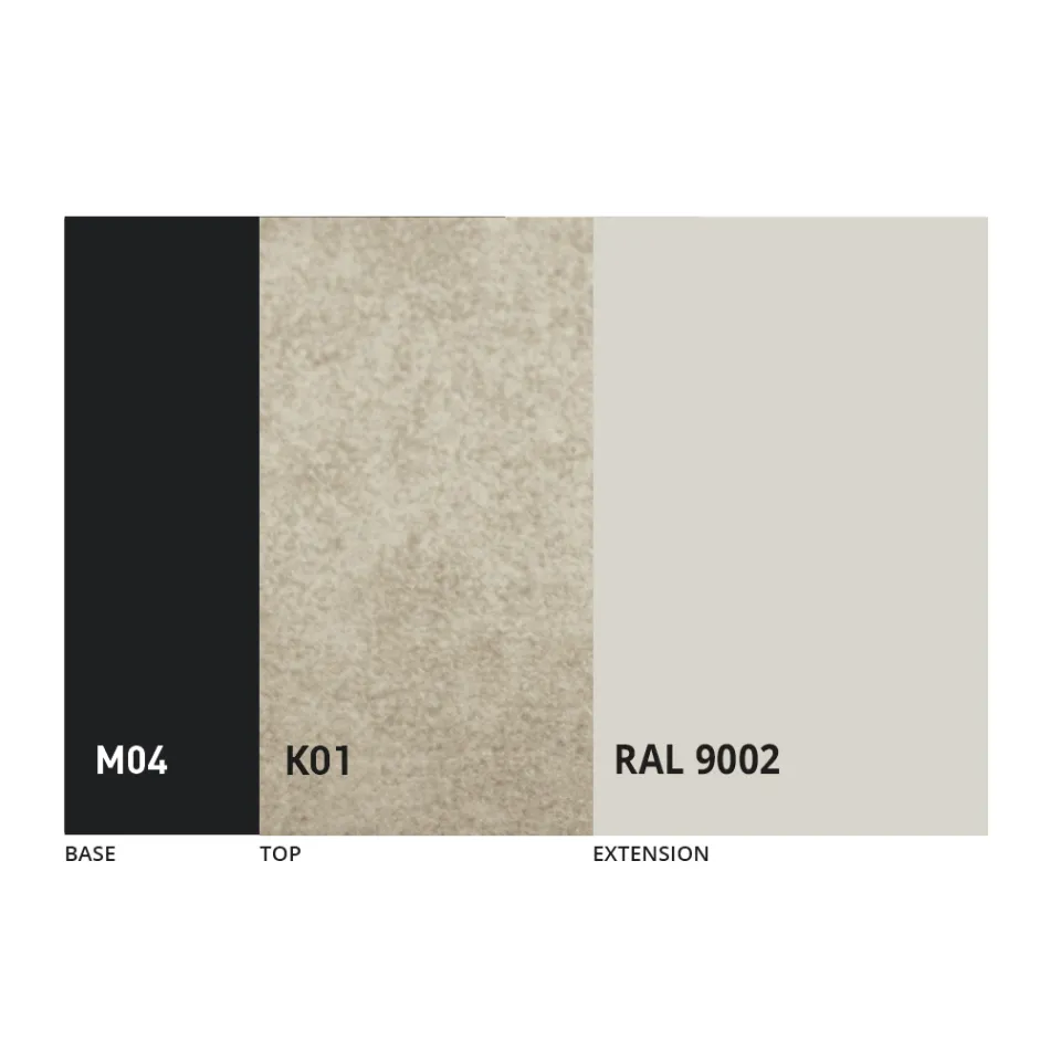 Table à manger ronde extensible en céramique Laminam Made in Italy - Lupetto Viadurini