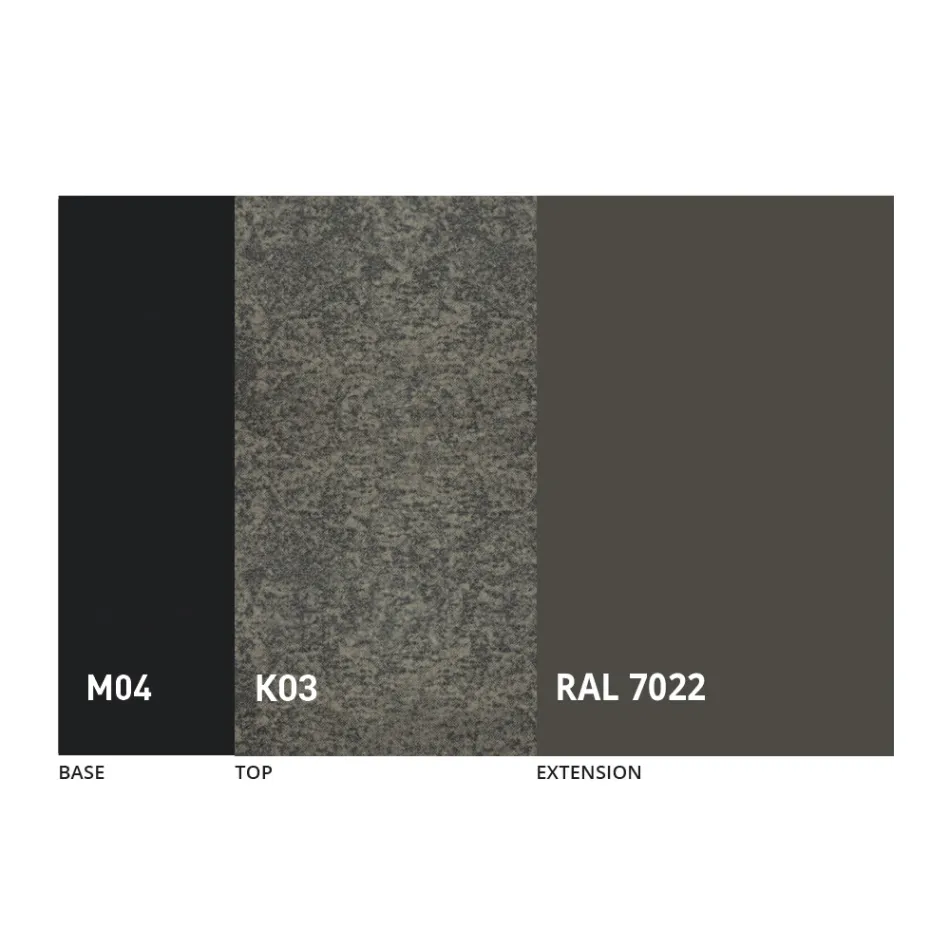 Table à manger ronde extensible en céramique Laminam Made in Italy - Lupetto Viadurini