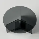 Table à manger ronde avec base et plateau en verre Made in Italy - Charles Viadurini