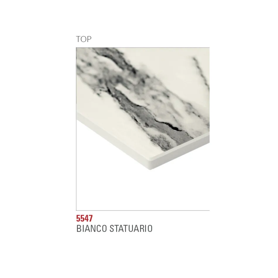 Table à manger ronde avec plateau en HPL stratifié fabriqué en Italie - Lingotto Viadurini