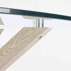 Table à manger ronde Homemotion avec plateau en verre trempé - Denda Viadurini