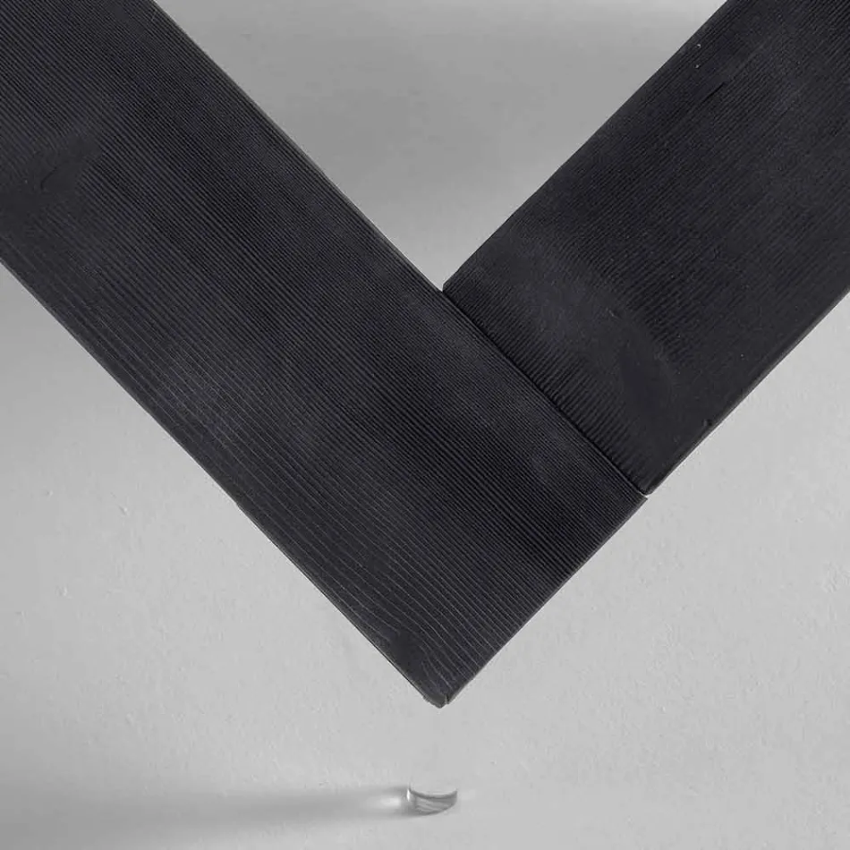 table ronde en bois avec plateau en verre Bao, design moderne Viadurini