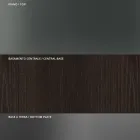 Table à manger ronde en verre fumé avec base en bois Made in Italy - Rondo Viadurini