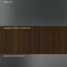 Table à manger ronde en verre fumé avec base en bois Made in Italy - Rondo Viadurini