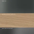 Table à manger ronde en verre fumé avec base en bois Made in Italy - Rondo Viadurini