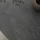 Table à manger ronde en métal et Hpl laminé Made in Italy - Bastiano Viadurini