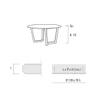 Table à manger ronde en métal et Hpl laminé Made in Italy - Bastiano Viadurini