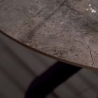 Table à manger ronde moderne en marbre céramique et effet métal - Jarvis Viadurini