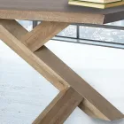 Table à manger en chêne massif disponible avec différents bords Made in Italy - Boromir Viadurini