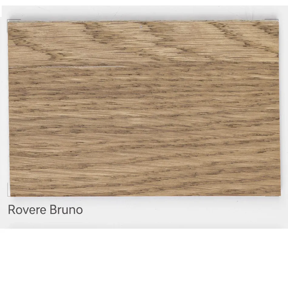 Table à manger en chêne massif disponible avec différents bords Made in Italy - Boromir Viadurini