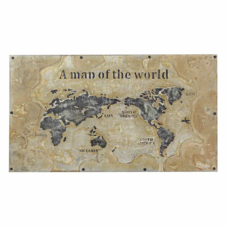 Table à manger de style industriel avec plateau en MDF et verre Homemotion - Brésil Viadurini