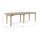 Table à manger ronde extensible jusqu'à 272 cm en bois Homemotion - Guglio Viadurini