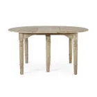 Table à manger ronde extensible jusqu'à 272 cm en bois Homemotion - Guglio Viadurini