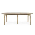 Table à manger ronde extensible jusqu'à 272 cm en bois Homemotion - Guglio Viadurini