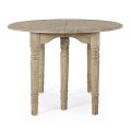 Table à manger ronde extensible jusqu'à 272 cm en bois Homemotion - Guglio