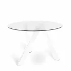 table ronde avec plateau en verre en Adam, un design moderne Viadurini