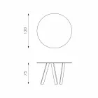Table à manger ronde avec plateau en verre Adamo, design moderne Viadurini