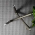 Table à manger ronde en verre transparent et pieds en polyuréthane - Stalto Viadurini