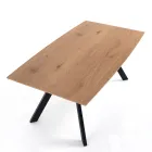 Table de salon avec pieds en acier et plateau en MDF - Terullio Viadurini