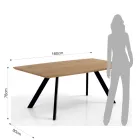 Table de salon avec pieds en acier et plateau en MDF - Terullio Viadurini