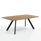 Table de salon avec pieds en acier et plateau en MDF - Terullio Viadurini