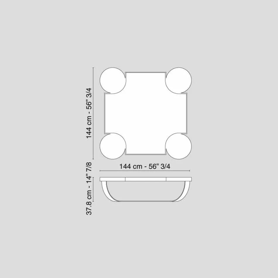 Table basse design en chêne foncé Drummond Viadurini