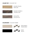 Table de Salon 200x100 en Placage Chêne et Métal - Cross Viadurini