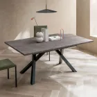Table de salon extensible 260 ou 300 cm en métal et HPL - Borgo Viadurini