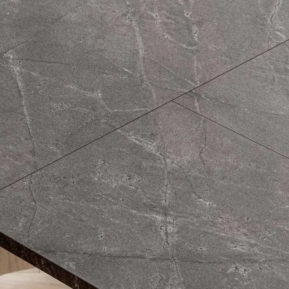 Table de salon extensible 260 ou 300 cm en métal et HPL - Borgo Viadurini