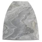 Table de Salon Extensible avec Plateau en Forme de Tonneau en Céramique Made in Italy - Verres Viadurini