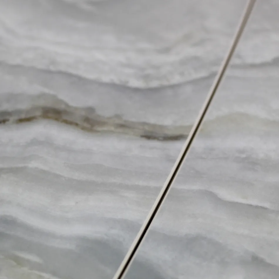 Table de Salon Extensible avec Plateau en Forme de Tonneau en Céramique Made in Italy - Verres Viadurini