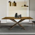 Table de Salon avec Plateau en Chêne et Résine Epoxy Colorée - Miklas