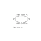 Table de Salon Fixe avec Plateau en Forme de Tonneau en Céramique Made in Italy - Verres Viadurini