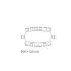 Table de Salon Fixe avec Plateau en Forme de Tonneau en Céramique Made in Italy - Verres Viadurini