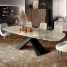 Table de Salon Fixe avec Plateau en Céramique Made in Italy - Vacances Viadurini